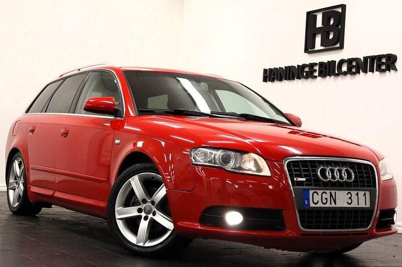 Begagnad Audi A4 S-Line 141 HK (103 kW) 2008 Röd Kombi