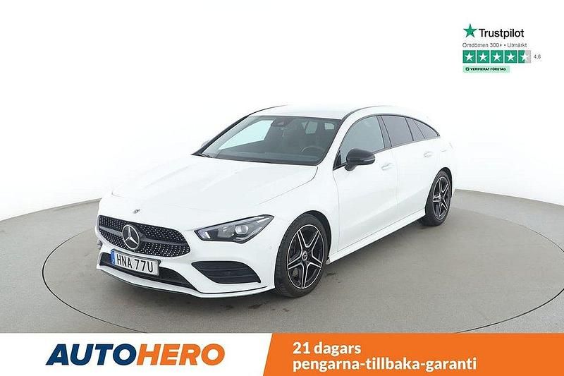 Vit Begagnad 2020 Mercedes CLA200 Shooting Brake AMG Kombi | 304 000 kr (Marknadspris) - Bild 1/4