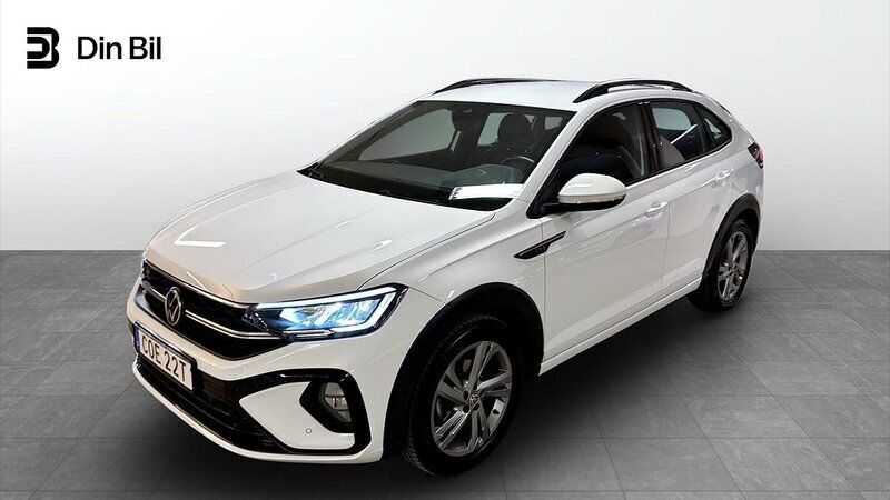 Vit (pure white) Begagnad 2022 VW Taigo R-line SUV | 229 000 kr (Marknadspris) - Bild 1/4