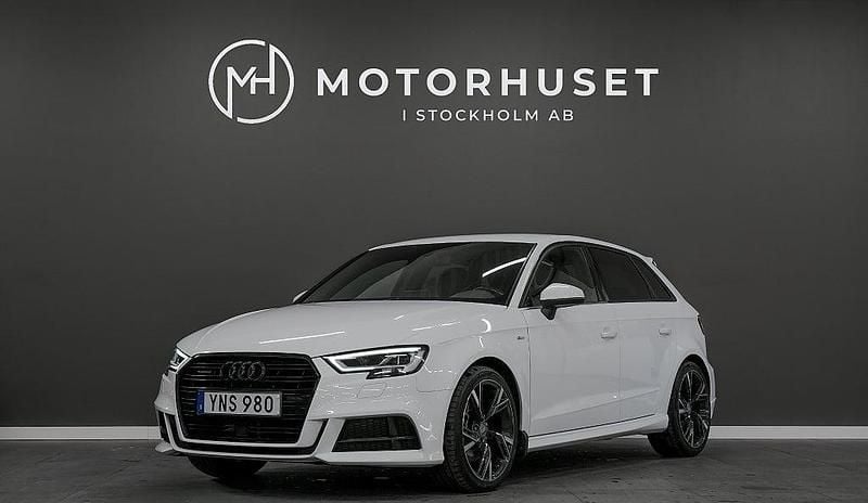 Begagnad Audi A3 Sportback S-Line 190 HK (139 kW) 2017 Vit Halvkombi