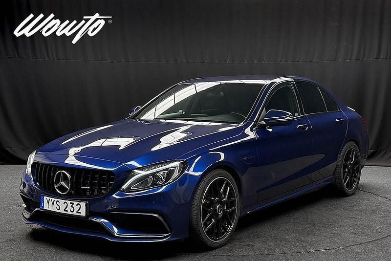 Begagnad Mercedes C63 AMG AMG 476 HK (350 kW) 2017 Blå Sedan