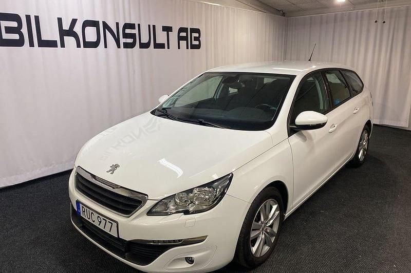 Vit Begagnad 2015 Peugeot 308 Active Kombi | 79 000 kr (Marknadspris) - Bild 1/4