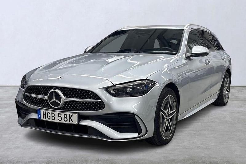 Silver Begagnad 2023 Mercedes C300 AMG line Kombi | 419 900 kr - Bild 1/4