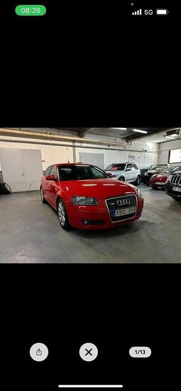 Röd Begagnad 2006 Audi A3 Sportback Comfort Halvkombi | 30 000 kr (Superpris) - Bild 1/4