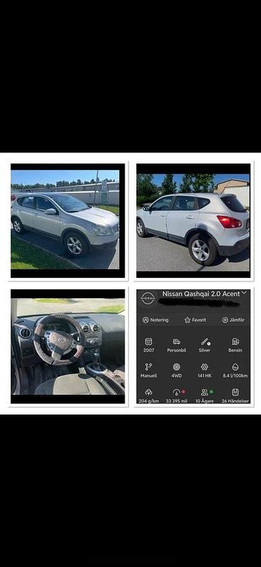 Silver Begagnad 2007 Nissan Qashqai SUV | 17 000 kr (Superpris) - Bild 1/1