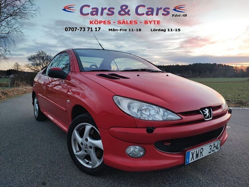 Röd Begagnad 2006 Peugeot 206 CC Cab | 14 900 kr - Bild 1/4
