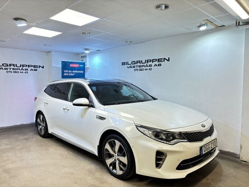 Vit Begagnad 2016 Kia Optima GT-Line Kombi | 136 900 kr (Marknadspris) - Bild 1/4
