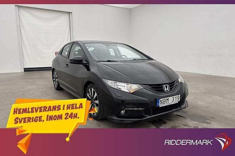 Svart Begagnad 2012 Honda Civic Sport Halvkombi | 89 800 kr (Marknadspris) - Bild 1/3