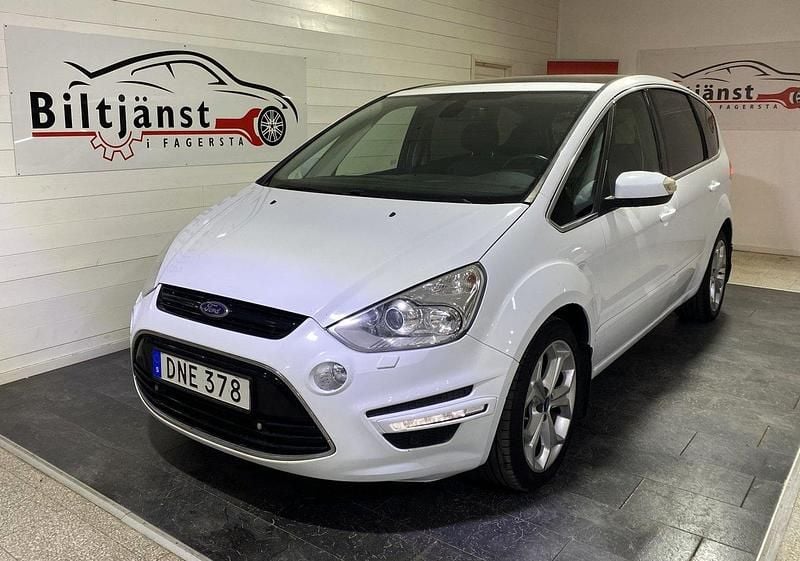 Vit Begagnad 2014 Ford S-MAX Business Edition Minibuss | 109 900 kr (Bra pris) - Bild 1/4