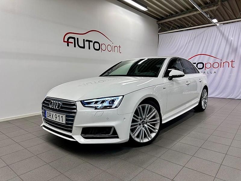 Vit Begagnad 2018 Audi A4 S-Line Sedan | 269 800 kr (Dyr) - Bild 1/4