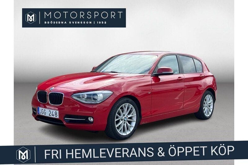 Röd Begagnad 2013 BMW 116 Sport Line Halvkombi | 119 900 kr (Lite dyr) - Bild 1/3