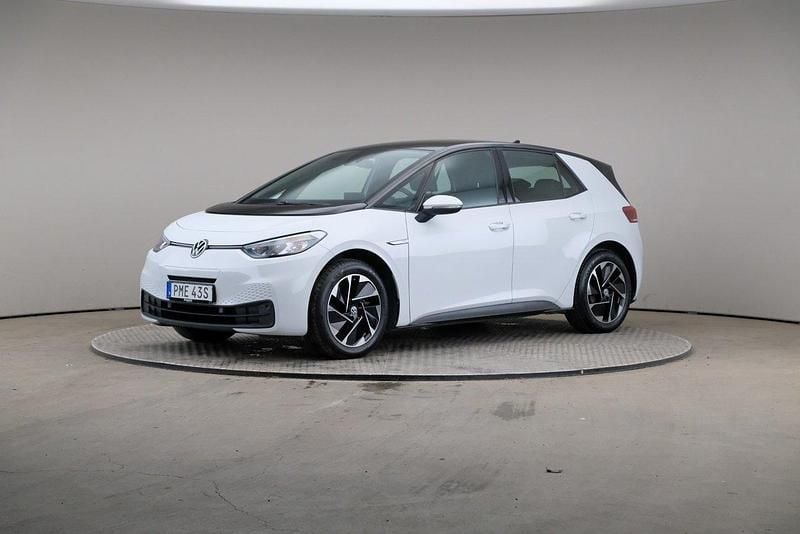 Vit Begagnad 2021 VW ID.3 Pro Performance Halvkombi | 219 000 kr (Bra pris) - Bild 1/4