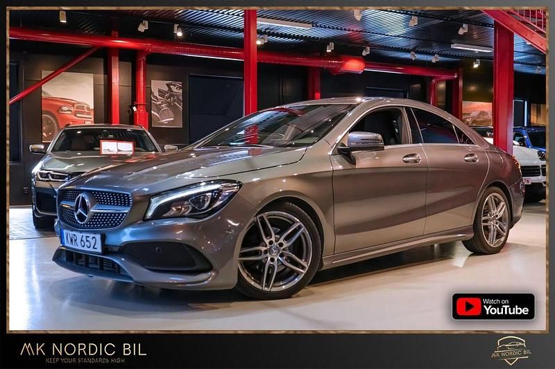 Mörkgrå Begagnad 2016 Mercedes CLA200 AMG Sportkupé | 199 000 kr (Marknadspris) - Bild 1/4
