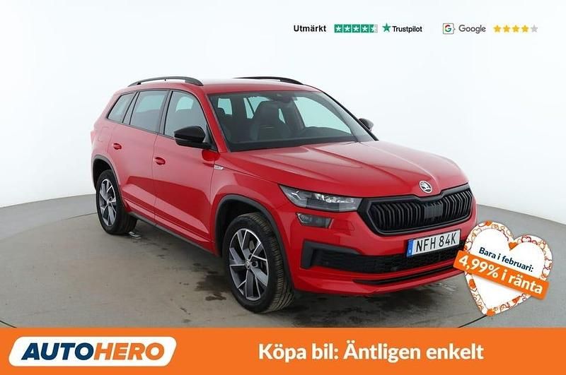 Begagnad Skoda Kodiaq SportLine 203 HK (149 kW) 2022 Röd SUV