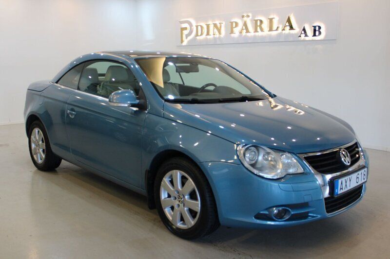Ljusblå (blå) Begagnad 2008 VW Eos Cab | 64 900 kr (Superpris) - Bild 1/4