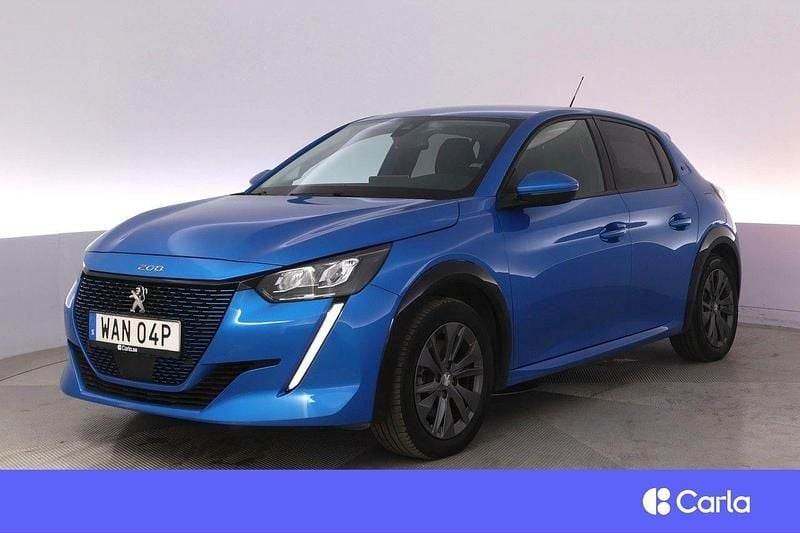Blå Begagnad 2021 Peugeot e-208 Allure Halvkombi | 188 900 kr (Marknadspris) - Bild 1/2
