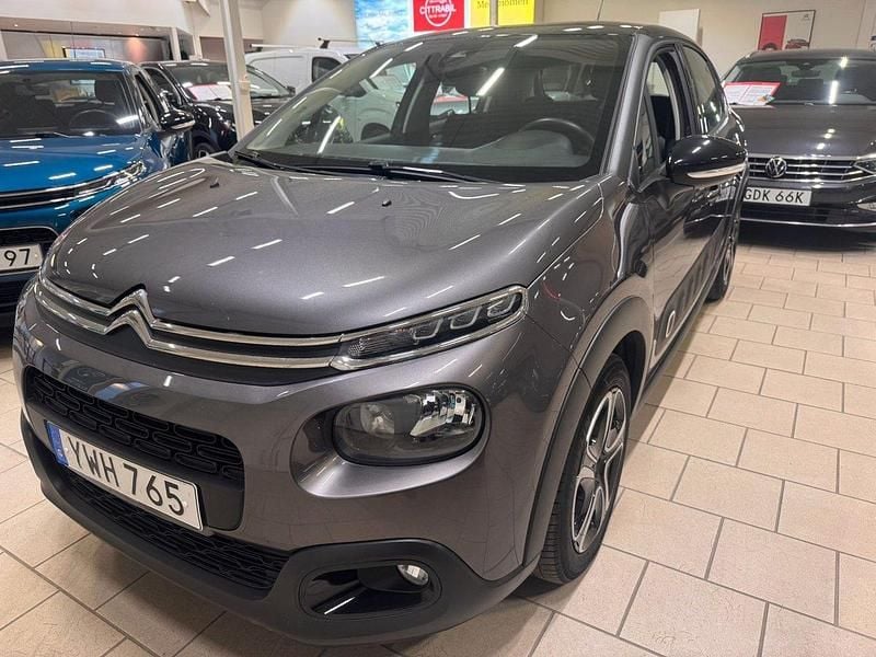 Grå Begagnad 2018 Citroën C3 Feel Halvkombi | 89 900 kr (Bra pris) - Bild 1/4