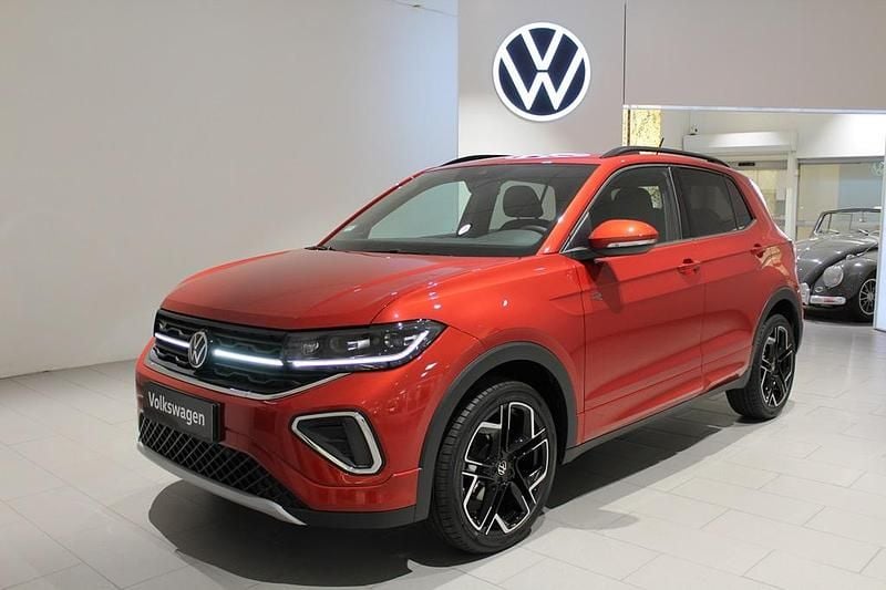 Röd Ny 2025 VW T-Cross R-line SUV | 369 700 kr (Dyr) - Bild 1/4