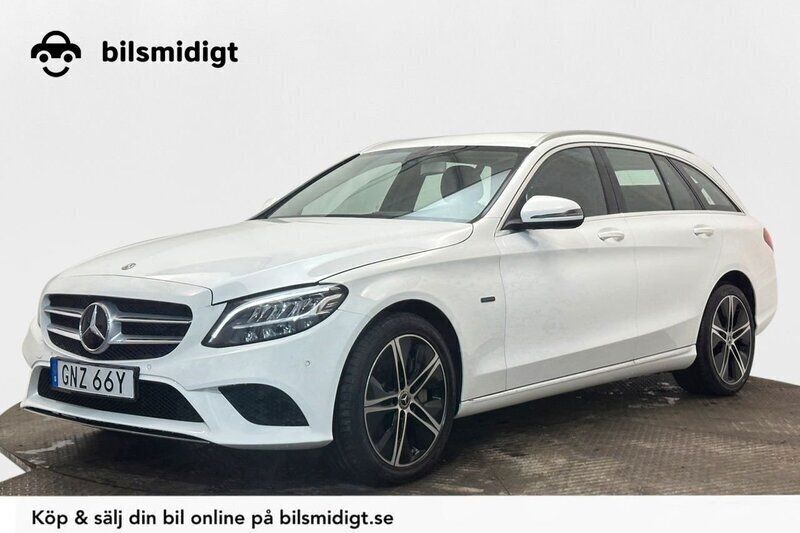 Vit Begagnad 2019 Mercedes C300e Avantgarde Kombi | 248 900 kr (Marknadspris) - Bild 1/3