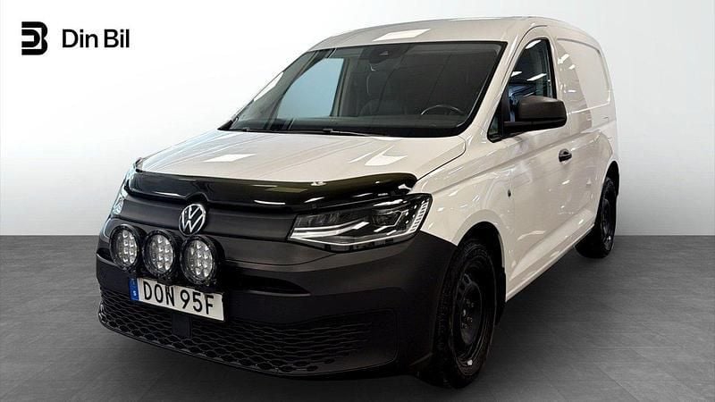 Vit Begagnad 2021 VW Caddy Minibuss | 189 900 kr (Marknadspris) - Bild 1/4