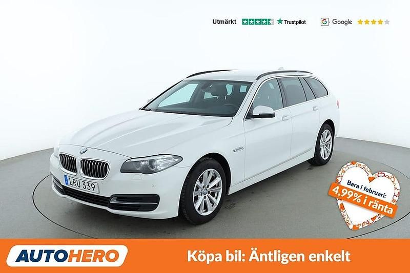 Vit Begagnad 2014 BMW 520 Kombi | 142 000 kr (Marknadspris) - Bild 1/4