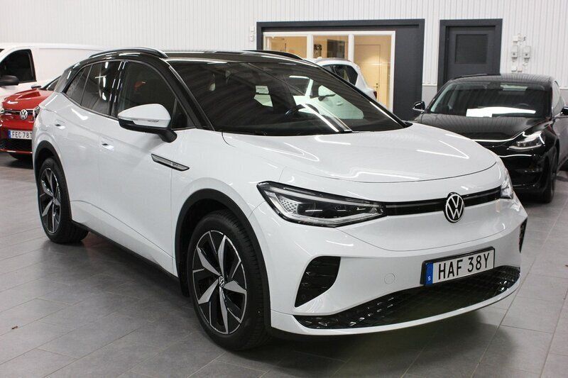 Vit Begagnad 2022 VW ID.4 GTX SUV | 394 500 kr (Bra pris) - Bild 1/4