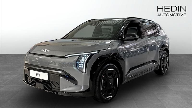 Grå (grey) Ny 2025 Kia EV3 GT-Line SUV | 589 300 kr (Lite dyr) - Bild 1/4