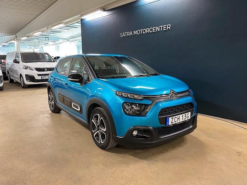 Blå Begagnad 2022 Citroën C3 PureTech Halvkombi | 139 900 kr (Marknadspris) - Bild 1/4