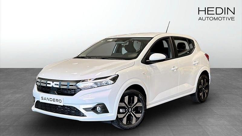 Vit (white) Ny 2025 Dacia Sandero Expression Halvkombi | 219 900 kr (Bra pris) - Bild 1/4