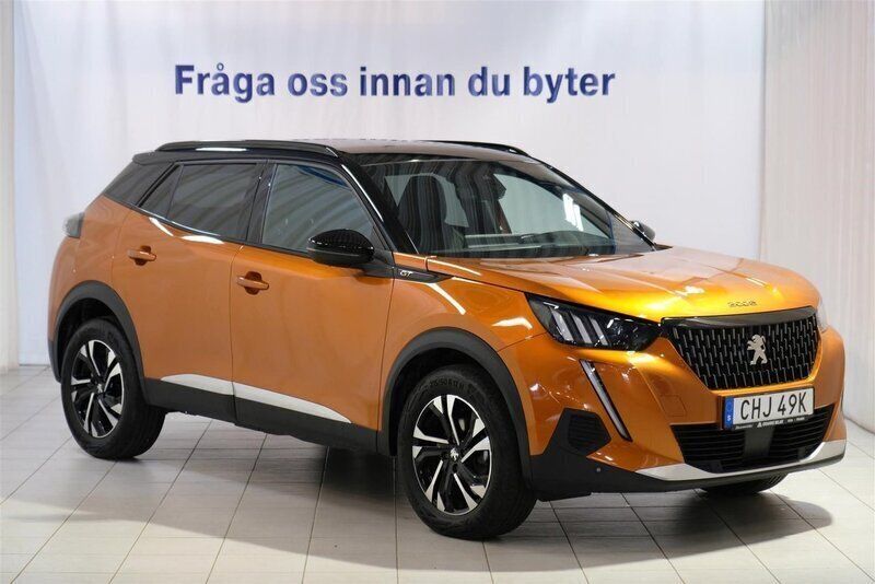 Orange Begagnad 2023 Peugeot 2008 GT SUV | 269 000 kr (Lite dyr) - Bild 1/4