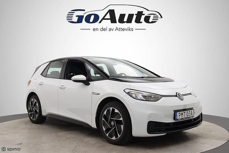 Vit Begagnad 2020 VW ID.3 Pro Performance Halvkombi | 209 000 kr (Marknadspris) - Bild 1/4
