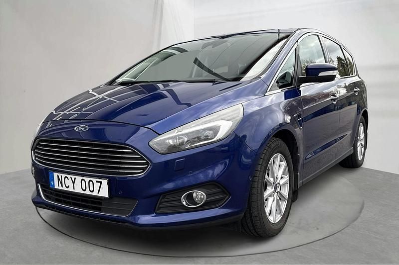 Blå Begagnad 2016 Ford S-MAX S Minibuss | 144 900 kr (Bra pris) - Bild 1/4