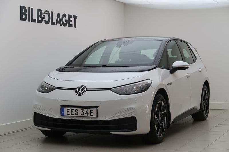 Vit Begagnad 2020 VW ID.3 Pro Performance Halvkombi | 219 800 kr (Superpris) - Bild 1/4