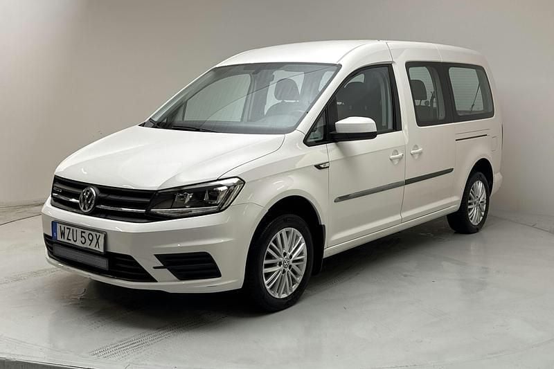 Vit Begagnad 2019 VW Caddy Maxi Life Life Minibuss | 169 000 kr (Superpris) - Bild 1/4