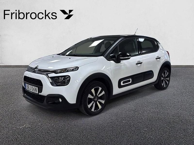 Vit Begagnad 2023 Citroën C3 PureTech Halvkombi | 164 900 kr (Marknadspris) - Bild 1/4
