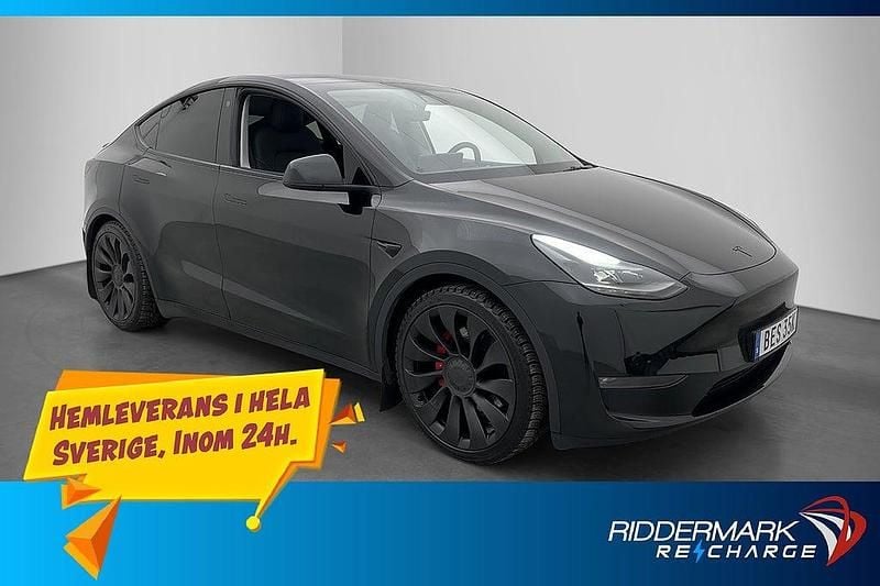 Svart Begagnad 2022 Tesla Model Y Performance SUV | 399 800 kr (Bra pris) - Bild 1/3