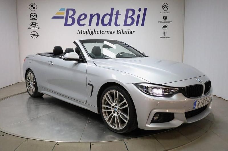 Silver Begagnad 2018 BMW 420 M Sport Cab | 349 500 kr (Marknadspris) - Bild 1/4