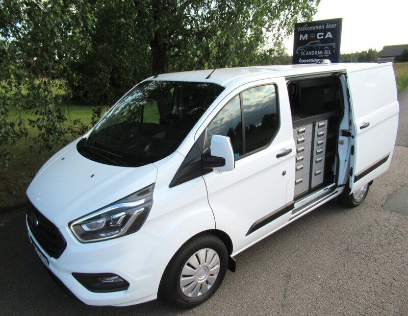 Vit Begagnad 2019 Ford Transit Custom Van | 298 750 kr - Bild 1/4