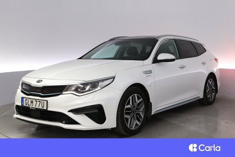 Vit Begagnad 2019 Kia Optima Hybrid 2 Sedan | 215 900 kr (Bra pris) - Bild 1/4