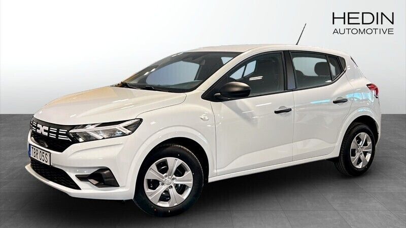 Vit Ny 2025 Dacia Sandero Essentiel Halvkombi | 174 900 kr (Marknadspris) - Bild 1/4