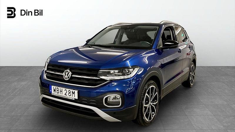 Blå (reef blue metallic) Begagnad 2019 VW T-Cross GT SUV | 164 900 kr (Marknadspris) - Bild 1/4