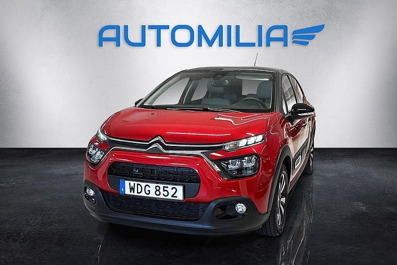 Röd Begagnad 2024 Citroën C3 PureTech Halvkombi | 169 900 kr (Marknadspris) - Bild 1/4
