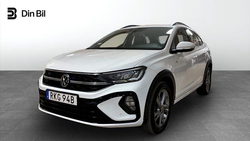 Vit Begagnad 2024 VW Taigo R-line SUV | 254 900 kr (Marknadspris) - Bild 1/4