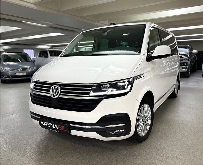 Vit Begagnad 2019 VW Multivan Highline Minibuss | 549 900 kr - Bild 1/4