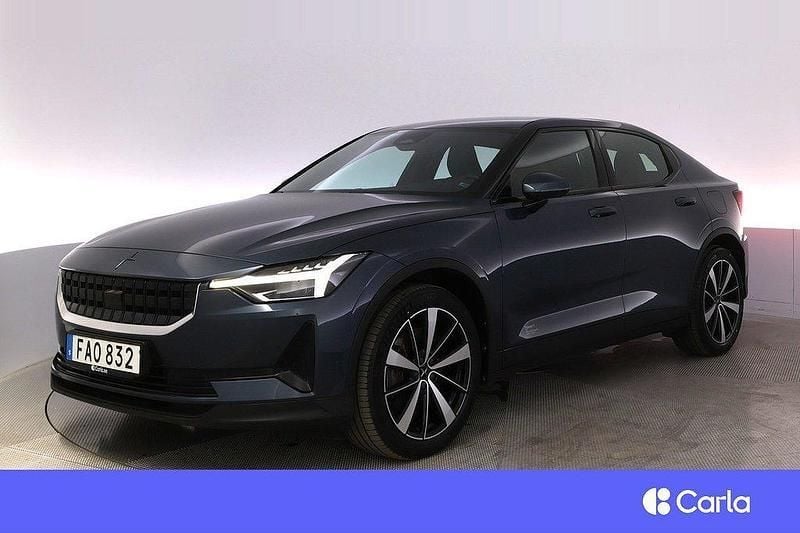 Mörkblå Begagnad 2022 Polestar 2 Standard Range Single Motor Sedan | 299 900 kr (Marknadspris) - Bild 1/4