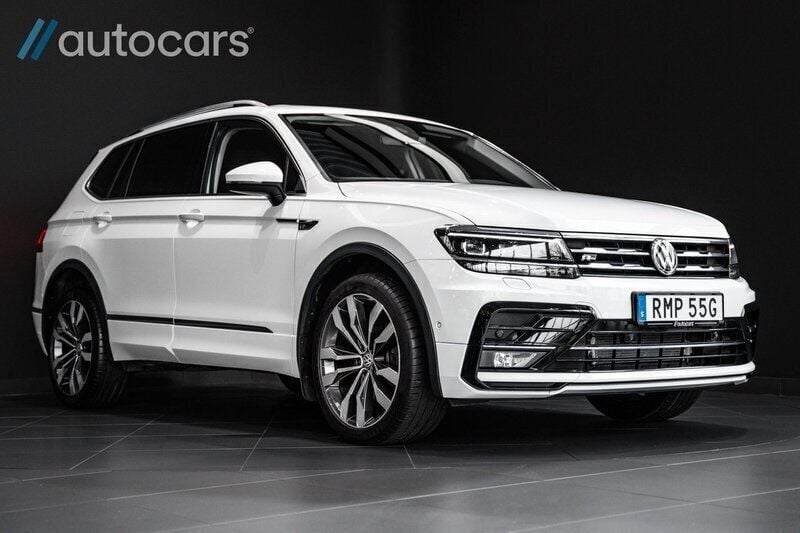 Vit Begagnad 2020 VW Tiguan Allspace R-line SUV | 378 750 kr - Bild 1/4