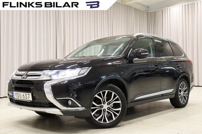 Svart Begagnad 2016 Mitsubishi Outlander SUV | 154 900 kr (Marknadspris) - Bild 1/4