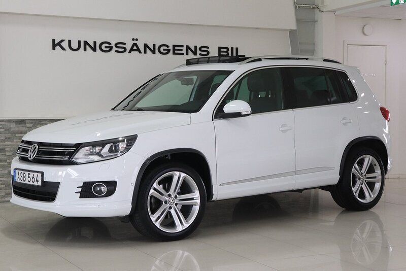 Vit Begagnad 2014 VW Tiguan R-line SUV | 164 900 kr (Marknadspris) - Bild 1/4