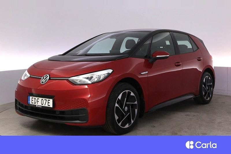 Mörkröd Begagnad 2022 VW ID.3 Pro Performance Halvkombi | 282 900 kr - Bild 1/4
