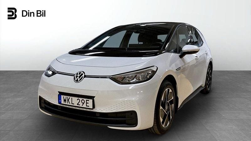 Vit Begagnad 2022 VW ID.3 Pro Performance Halvkombi | 259 900 kr (Superpris) - Bild 1/4